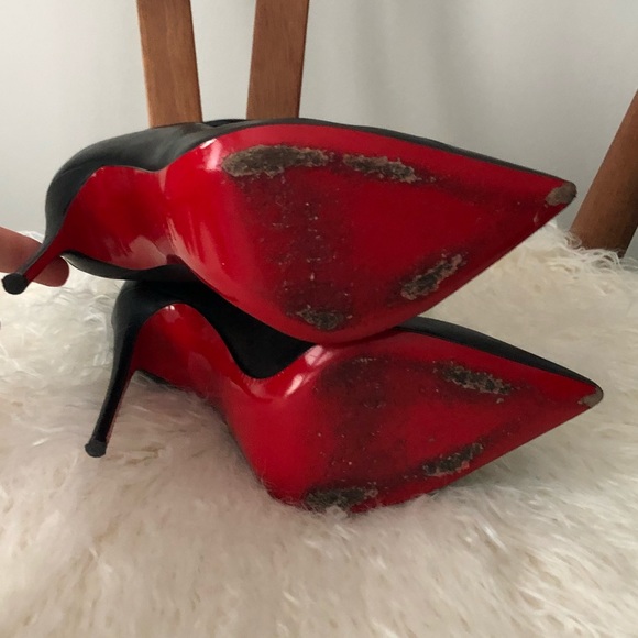 SOLD💥 LOUBOUTIN Ishtar 120 Leather Boots 37 - Picture 8 of 8